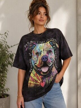 The Mountain Steal Your Heart Tee Pit Bull Multicolor Large